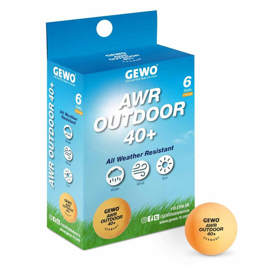 Balls for table tennis Gewo AWR Outdoor 40+ orange 6pcs (96614200)
