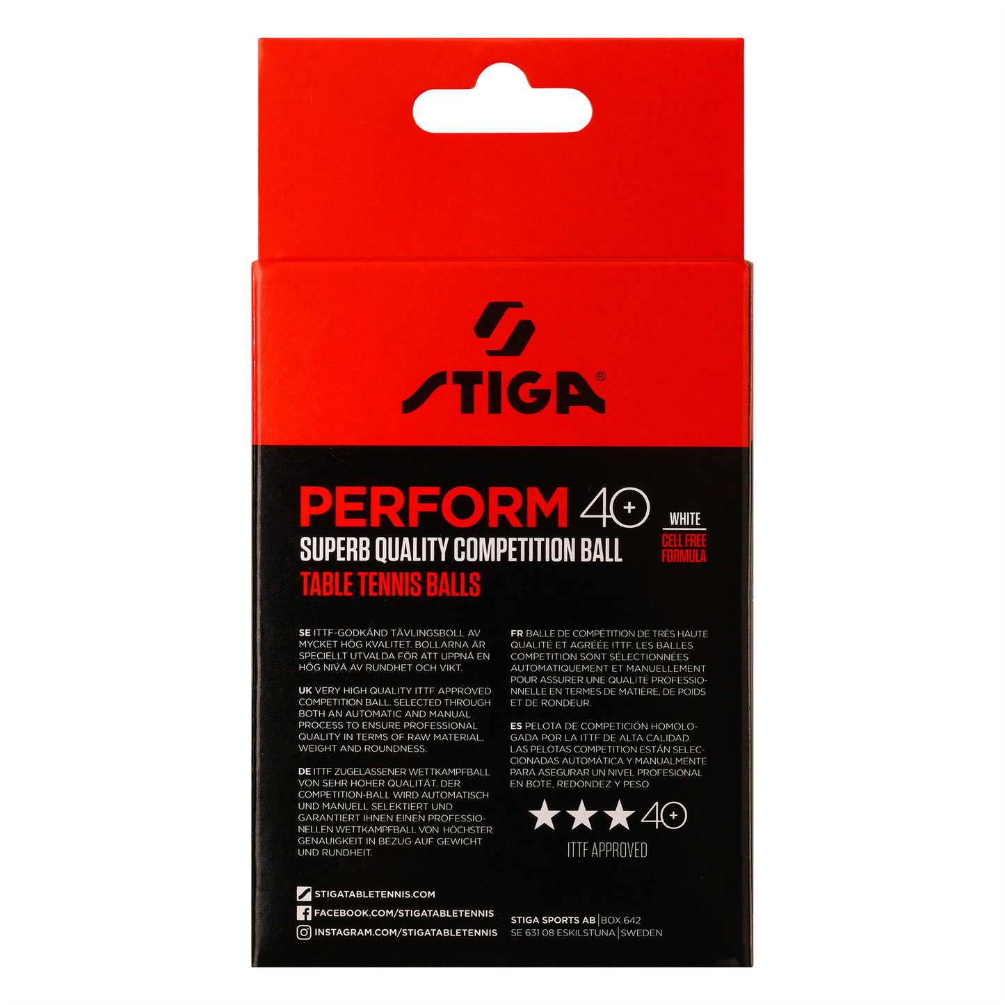 Table tennis balls Stiga Perform ABS 6 pcs (1113-2110-06)