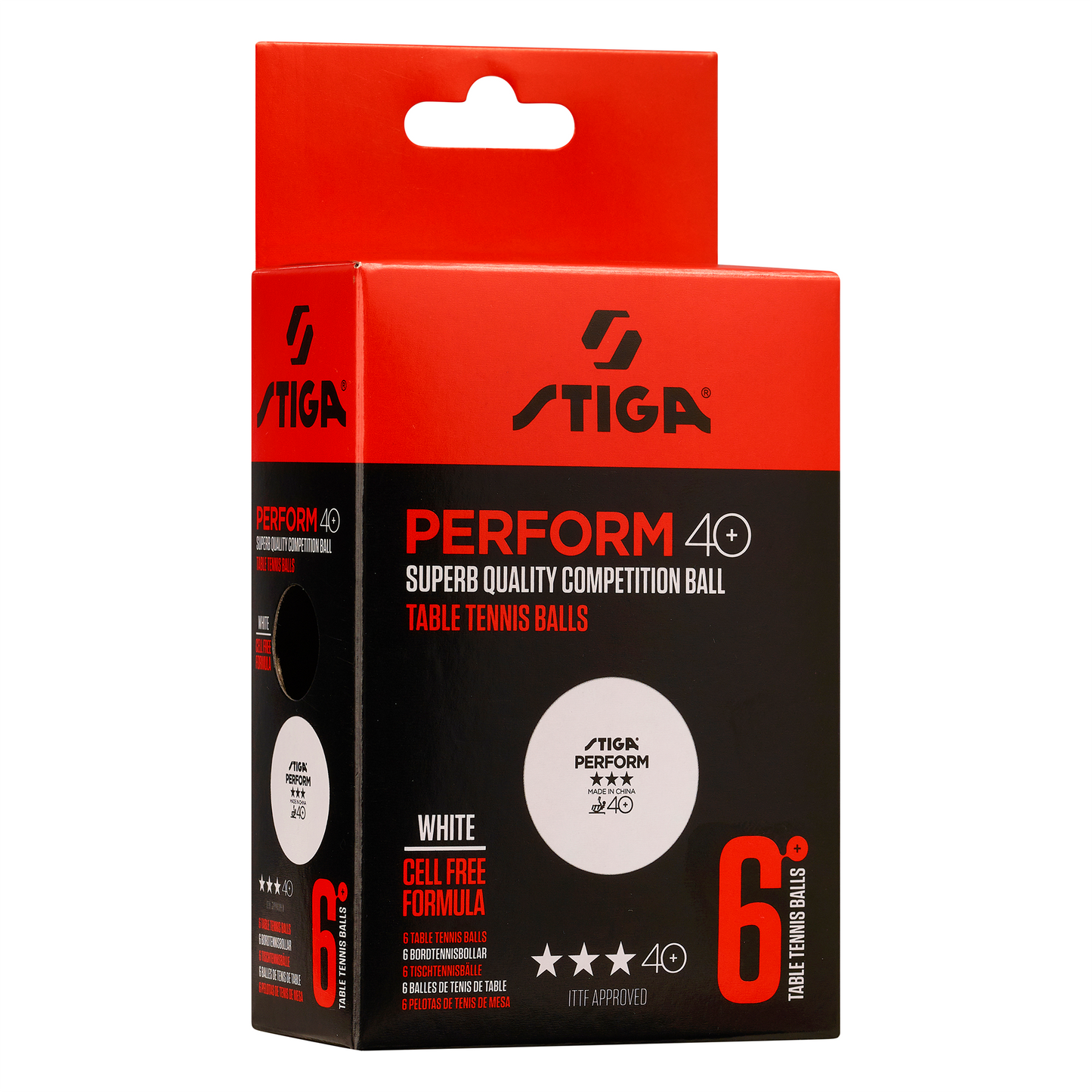 Table tennis balls Stiga Perform ABS 6 pcs (1113-2110-06)