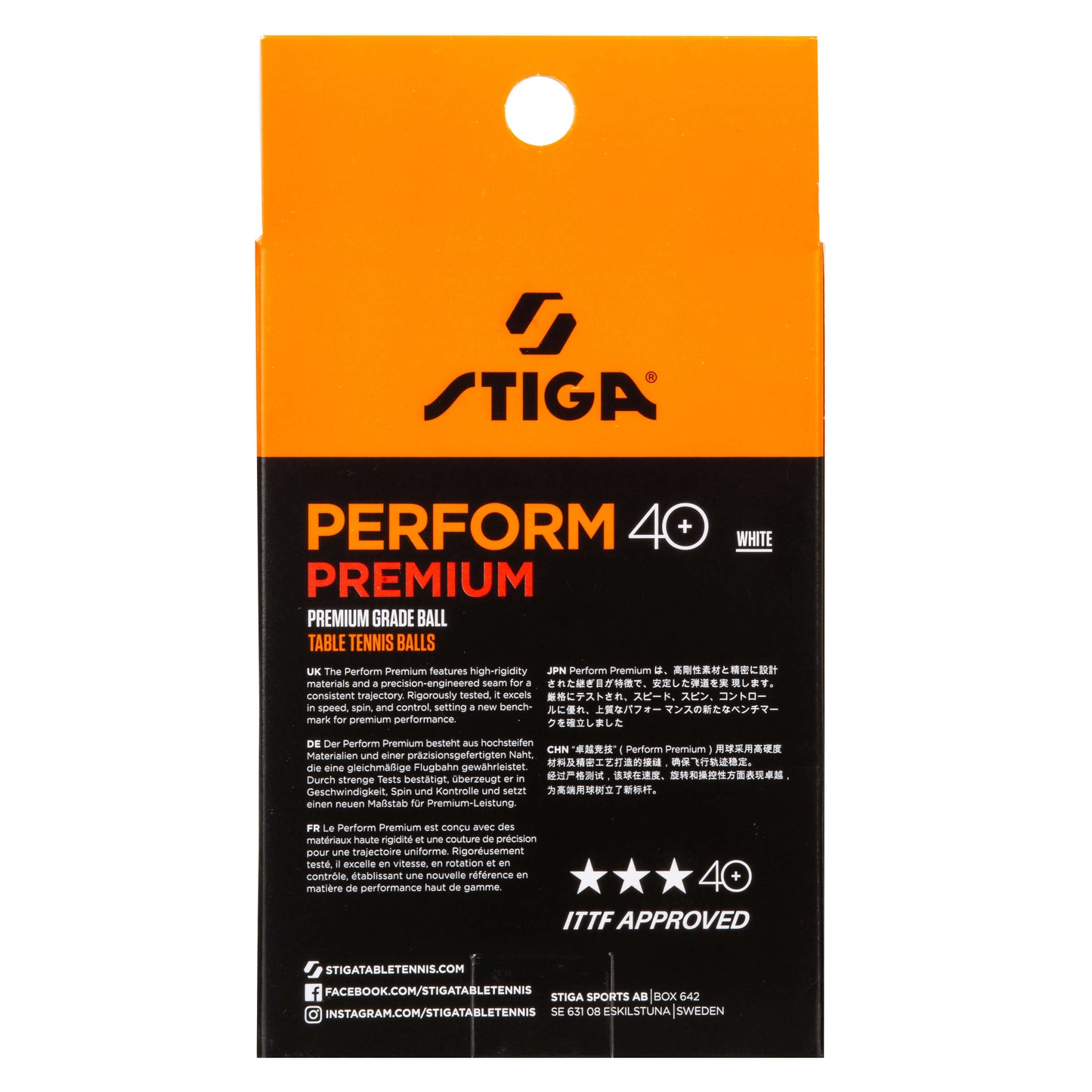 Stiga Perform Premiun ITTF table tennis balls 6 pcs (1113-2410-06)