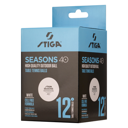 Table tennis balls Stiga Seasons, White 12 pcs (1110-2810-12)