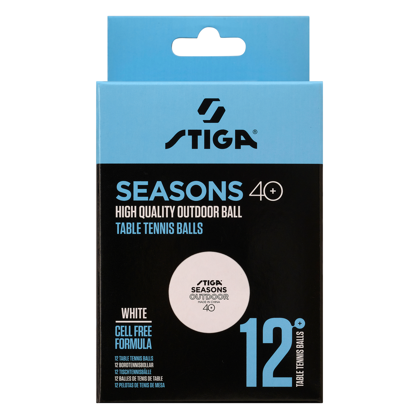 Table tennis balls Stiga Seasons, White 12 pcs (1110-2810-12)