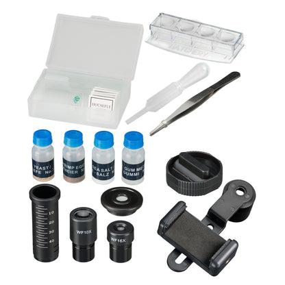 Microscope Bresser Junior Biolux SEL 40x-1600x with adapter for smartphone + case (8855610GYE000)