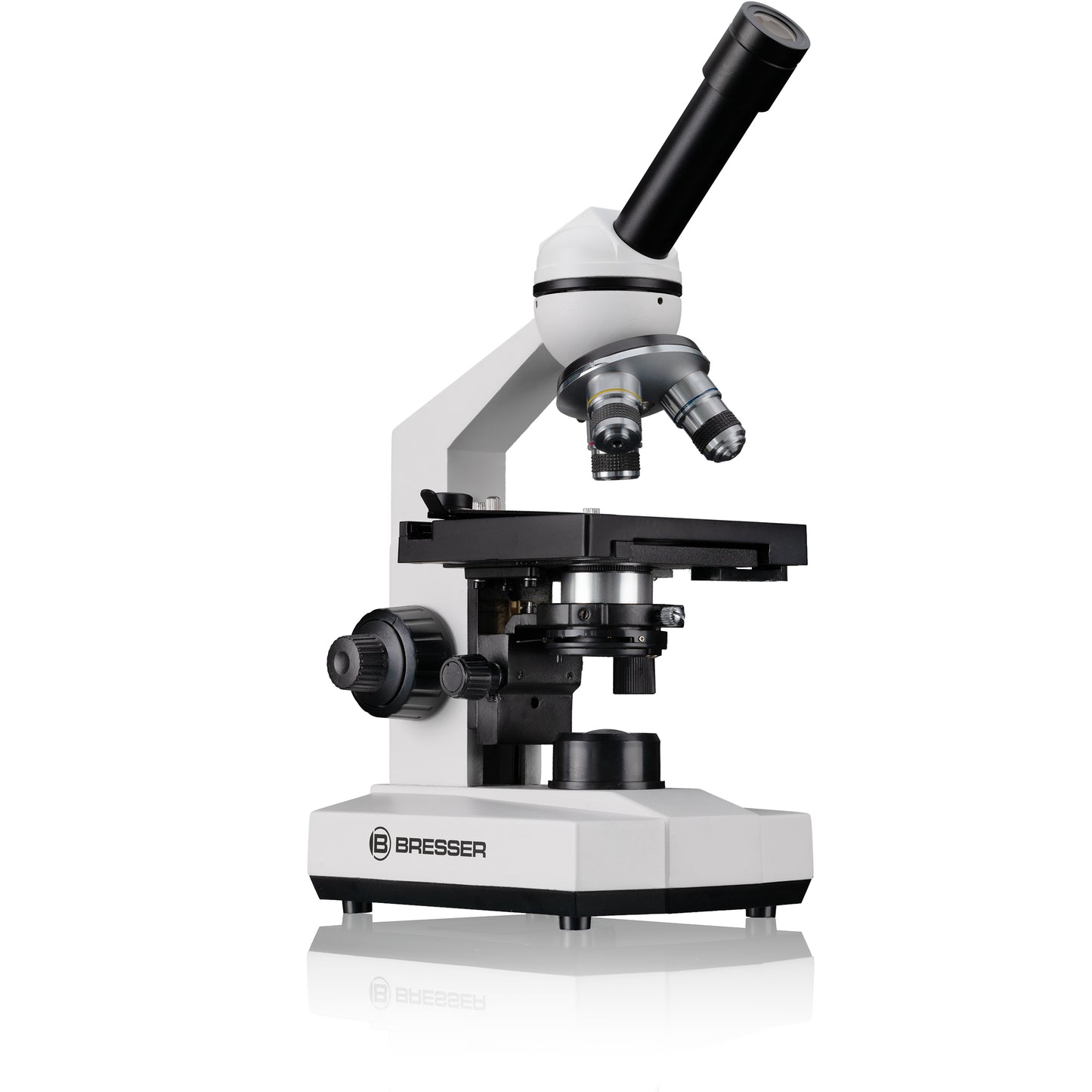 Microscope Bresser Erudit Basic Mono 40x-400x with adapter for smartphone + case (5102100)