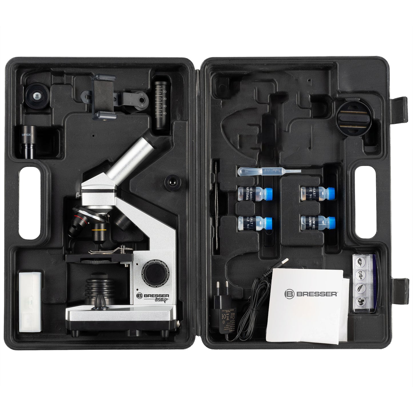 Microscope Bresser Junior Biolux CA 40x -1024x with adapter for smartphone + case (8855002)