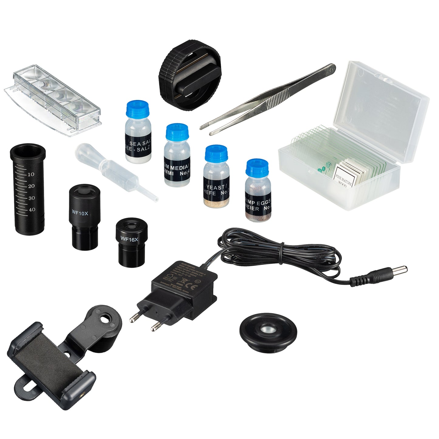 Microscope Bresser Junior Biolux CA 40x -1024x with adapter for smartphone + case (8855002)