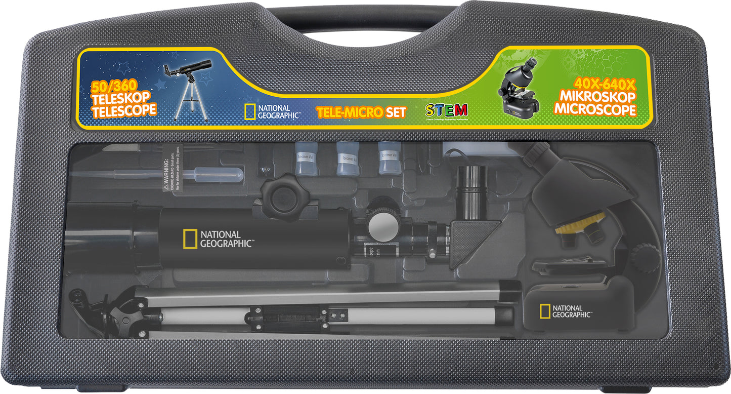 Microscope National Geographic Junior 40x-640x + Telescope 50/360 with case (9118200)