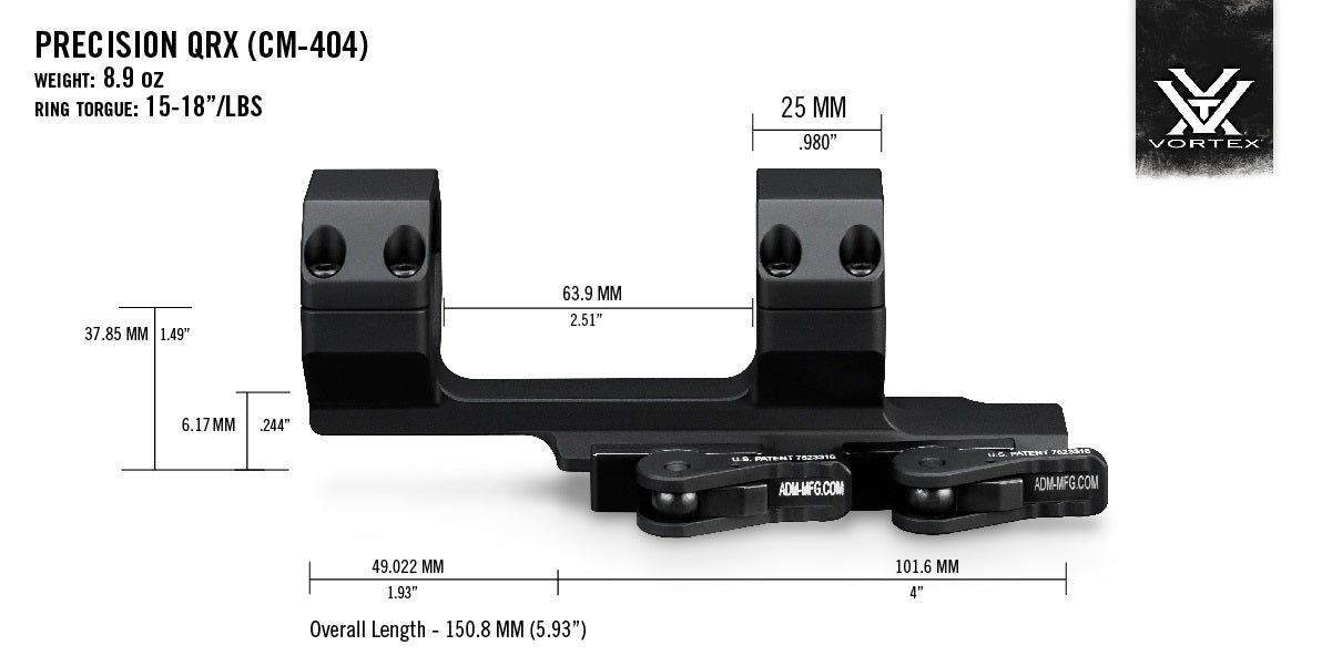 Vortex Precision QR Cantilever 30mm 2" offset (CM-404)