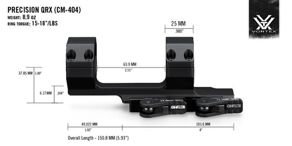 Vortex Precision QR Cantilever 30mm 2" offset (CM-404)