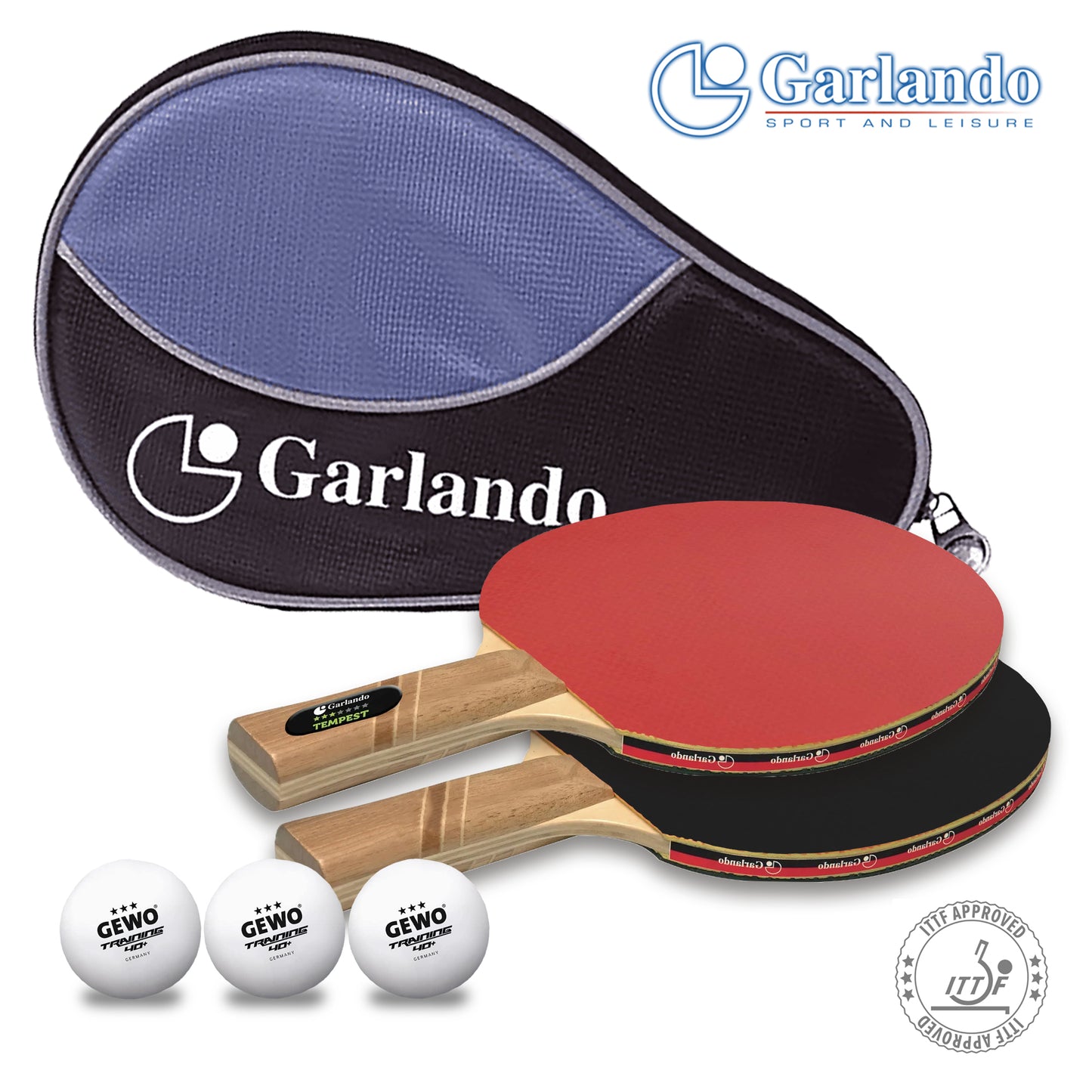 Набір для настільного тенісу Garlando Tempest 2 Bats 3 Balls (2C4-115-1)