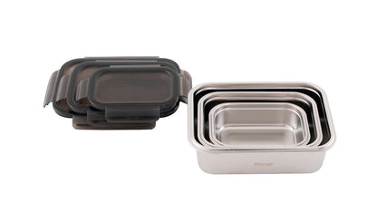 Set of stainless steel food containers Outwell Camper Food Box Set 3 pcs (651210)