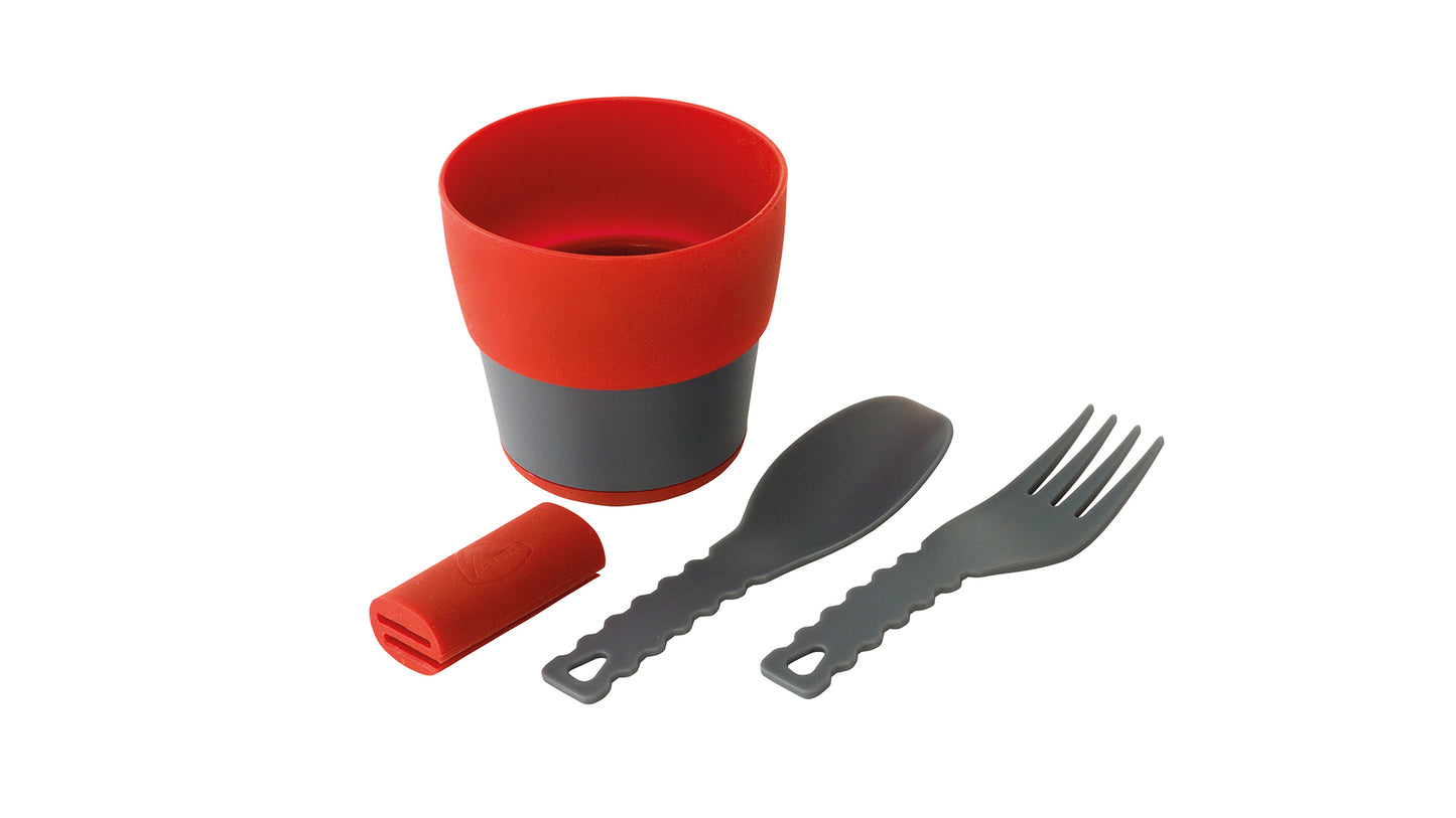 Travel tableware set Robens Leaf Meal Kit Fire Red (690276)