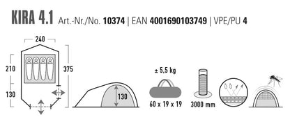Mantle High Peak Kira 4.1 Deep Forest (10374)
