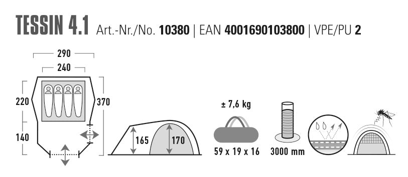 Mantle High Peak Tessin 4.1 Deep Forest (10380)