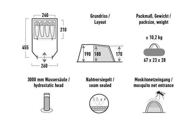 Mantle High Peak Torri 4.0 Dark Grey/Green (11803)