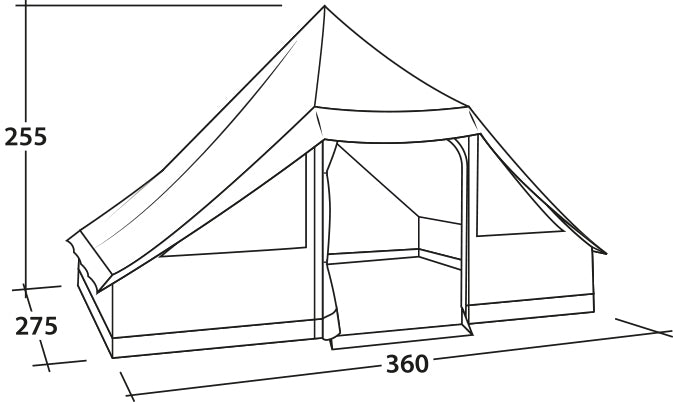 Ten-month tent Easy Camp Moonlight Cabin Gray (120444)