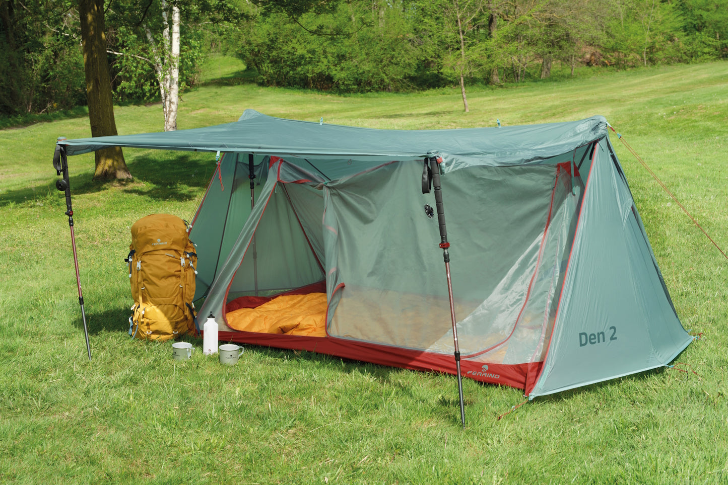Намет двомісний Ferrino Den 2 Blue (91218QOB)