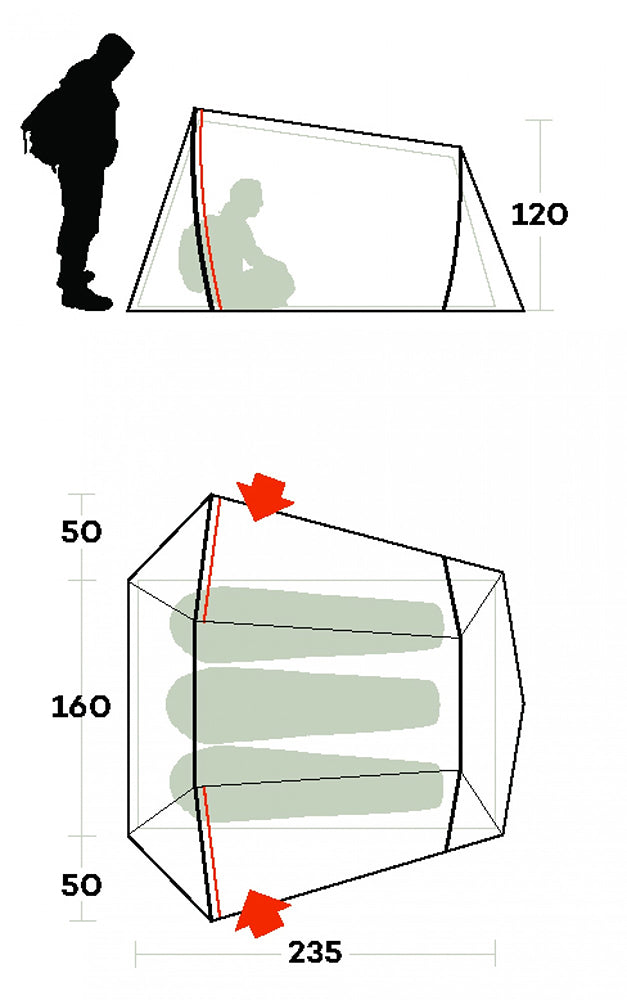 Trim mantle Ferrino Lightent 3 Pro Olive Green (92173LOOFR)