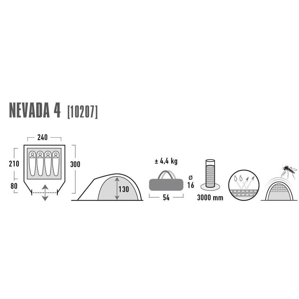 Mantle High Peak Nevada 4 Dark Grey/Red (10207)