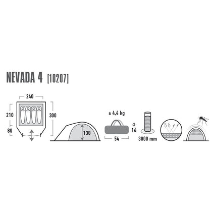 Mantle High Peak Nevada 4 Dark Grey/Red (10207)