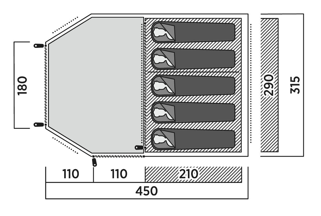 Five-year tent Easy Camp Hidra 5 (120491)