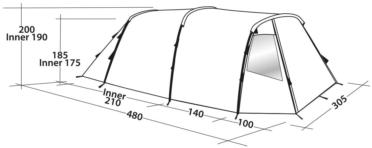Five-year-old mantle Easy Camp Huntsville 500 Green/Grey (120407)