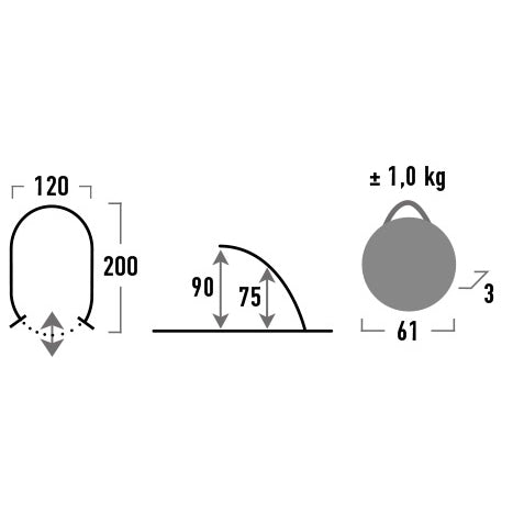 Beach tent High Peak Calvia 40 Blue/Grey (10124)