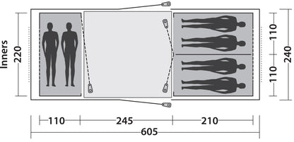 Six-month tent Easy Camp Huntsville Twin 600 Green/Grey (120409)