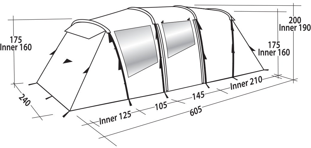 Six-month tent Easy Camp Huntsville Twin 600 Green/Grey (120409)