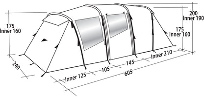 Six-month tent Easy Camp Huntsville Twin 600 Green/Grey (120409)