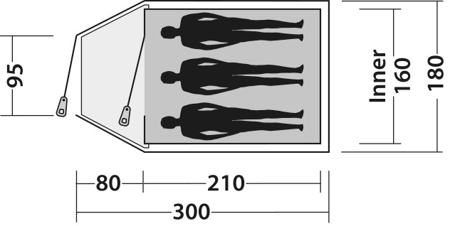 Trim mantle Easy Camp Quasar 300 Steel Blue (120417)