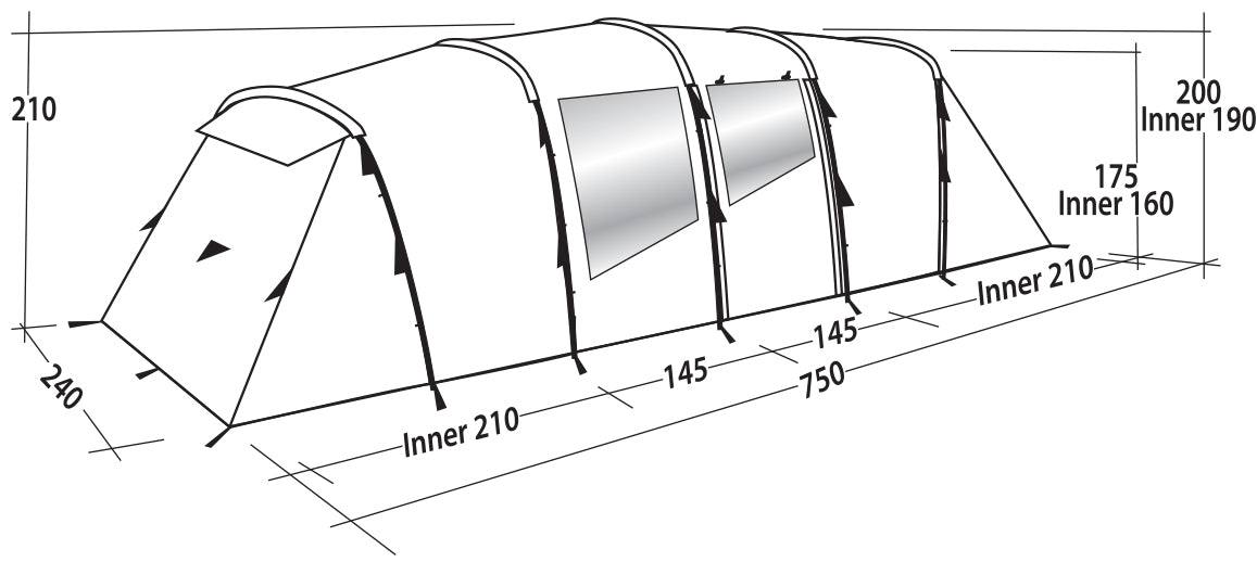 Eight-month tent Easy Camp Huntsville Twin 800 Green/Grey (120410)