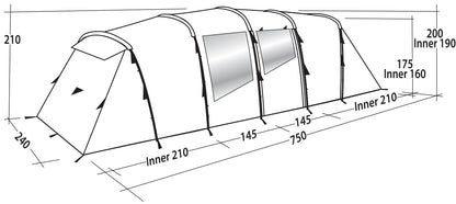 Eight-month tent Easy Camp Huntsville Twin 800 Green/Grey (120410)