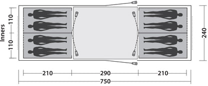Eight-month tent Easy Camp Huntsville Twin 800 Green/Grey (120410)