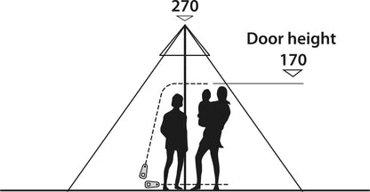 Eight-year tent Easy Camp Moonlight Tipi Gray (120381)