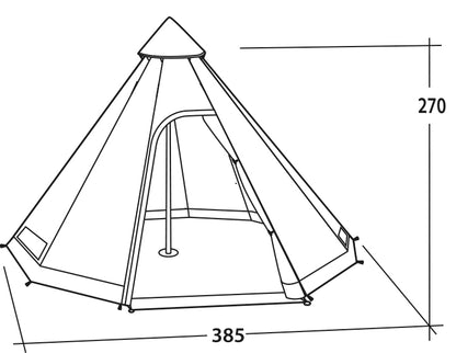 Eight-year tent Easy Camp Moonlight Tipi Gray (120381)