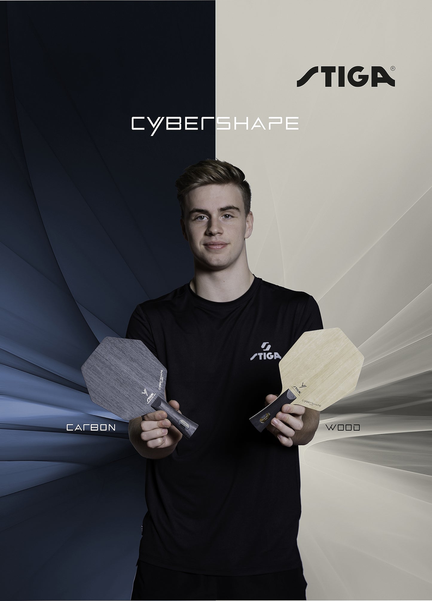 Stiga Cybershape Wood Master racket base (1600-0801-35)