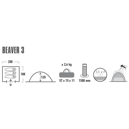 High Peak Beaver 3 Blue/Grey (10167)