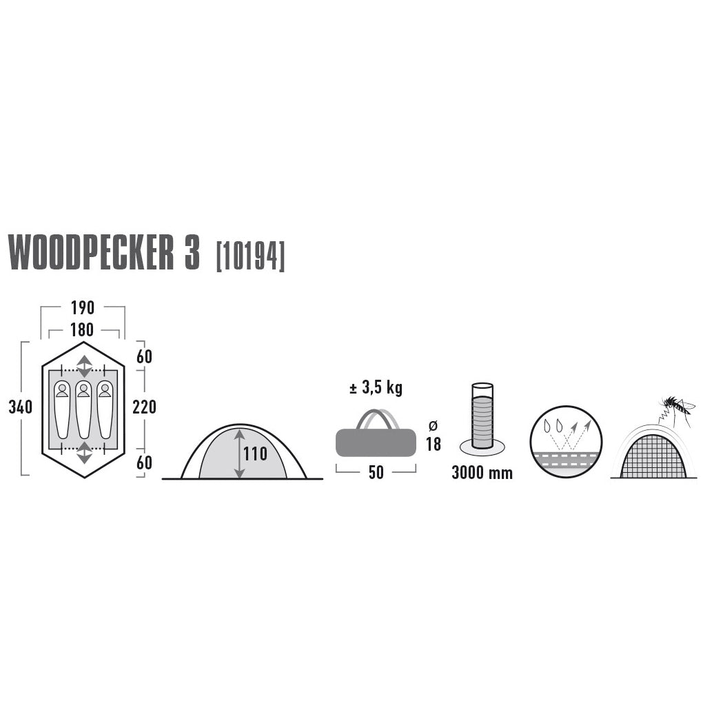 High Peak Woodpecker 3 Pesto/Red (10194)