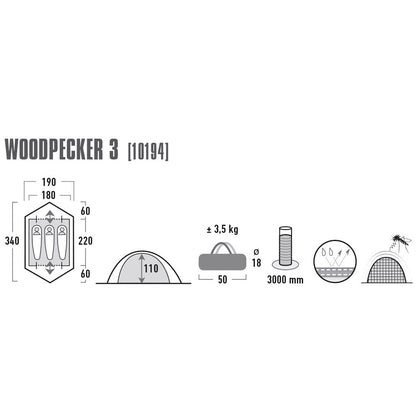 High Peak Woodpecker 3 Pesto/Red (10194)