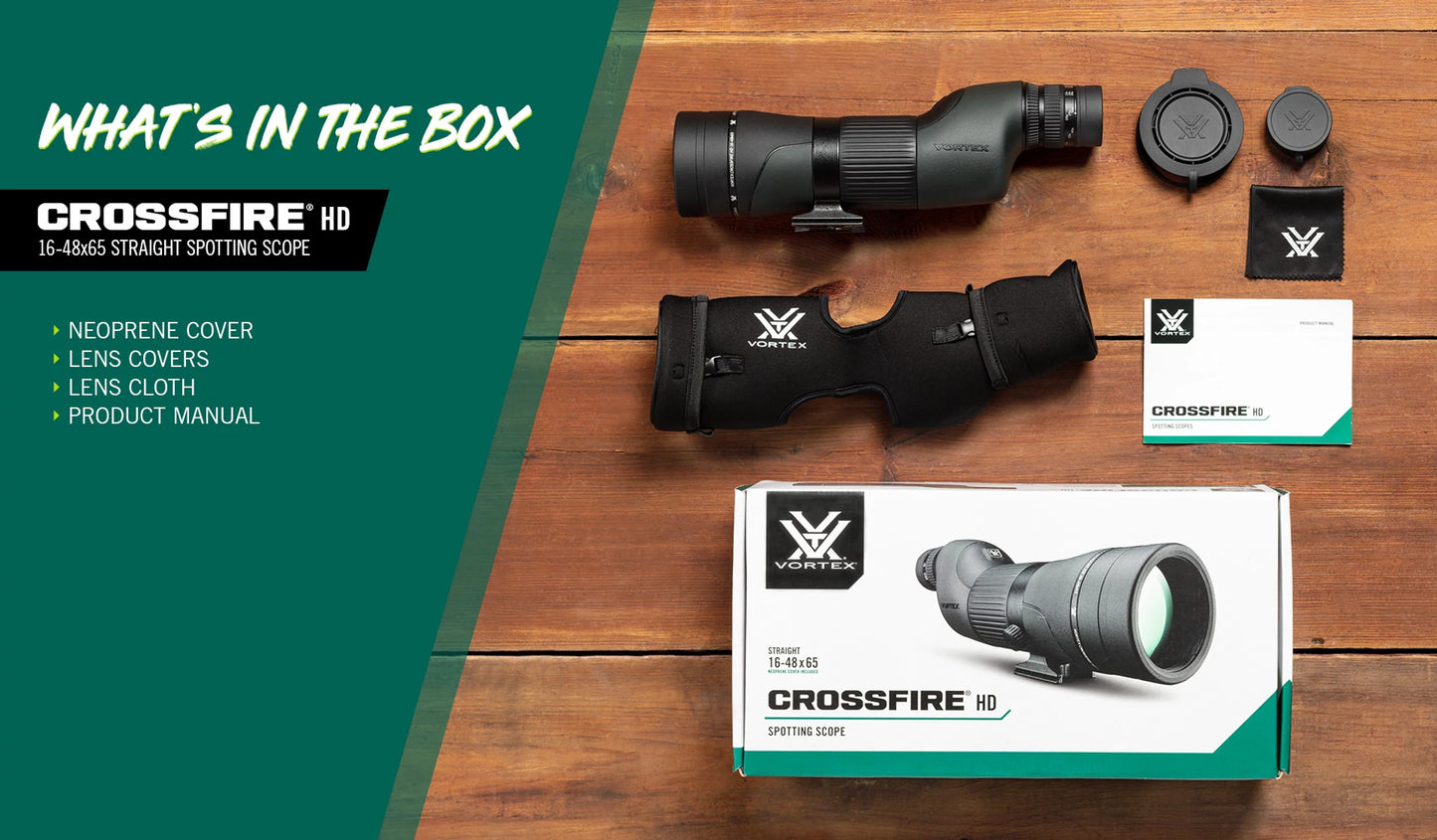 Spotting scope Vortex Crossfire HD 16-48x65 ST (CF-65S)