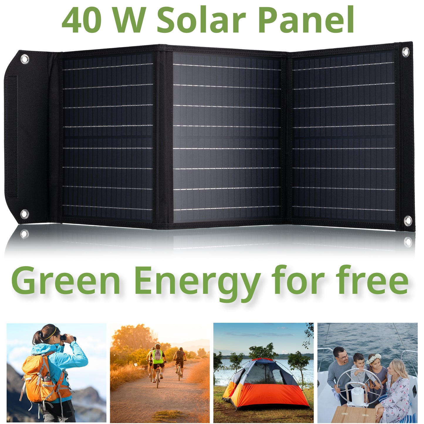 Portable charging device for Sony's Bresser Mobile Solar Charger 40 Watt USB DC (3810040)
