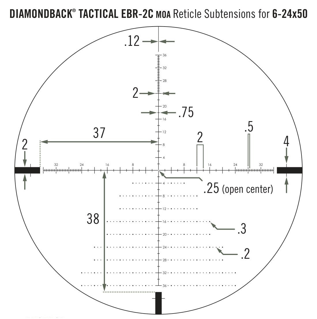 Optical sight Vortex Diamondback Tactical FFP 6-24x50 EBR-2C MOA (DBK-10028)