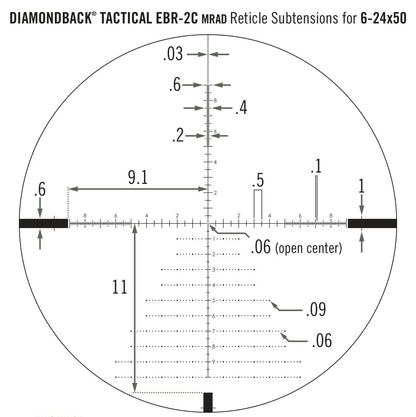 Optical sight Vortex Diamondback Tactical FFP 6-24x50 EBR-2C MRAD (DBK-10029)
