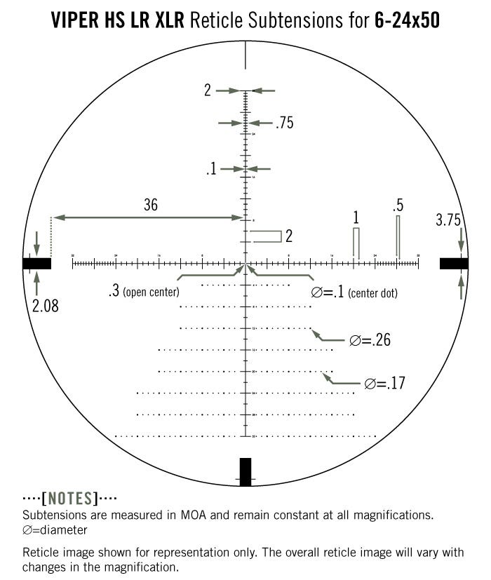 Optical sight Vortex Viper HS LR 6-24x50 FFP XLR (MOA) (VHS-4315-LR)
