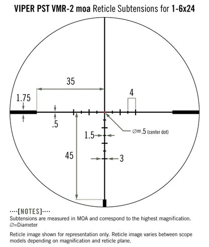 Optical sight Vortex Viper PST Gen II 1-6x24 SFP VMR-2 MOA IR (PST-1605)