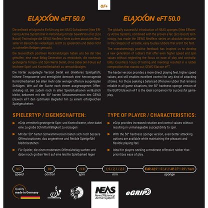 Ракетка для настільного тенісу Gewo Allround Classic, Elaxxon 50.0 + 45.0 ST (1163900001)