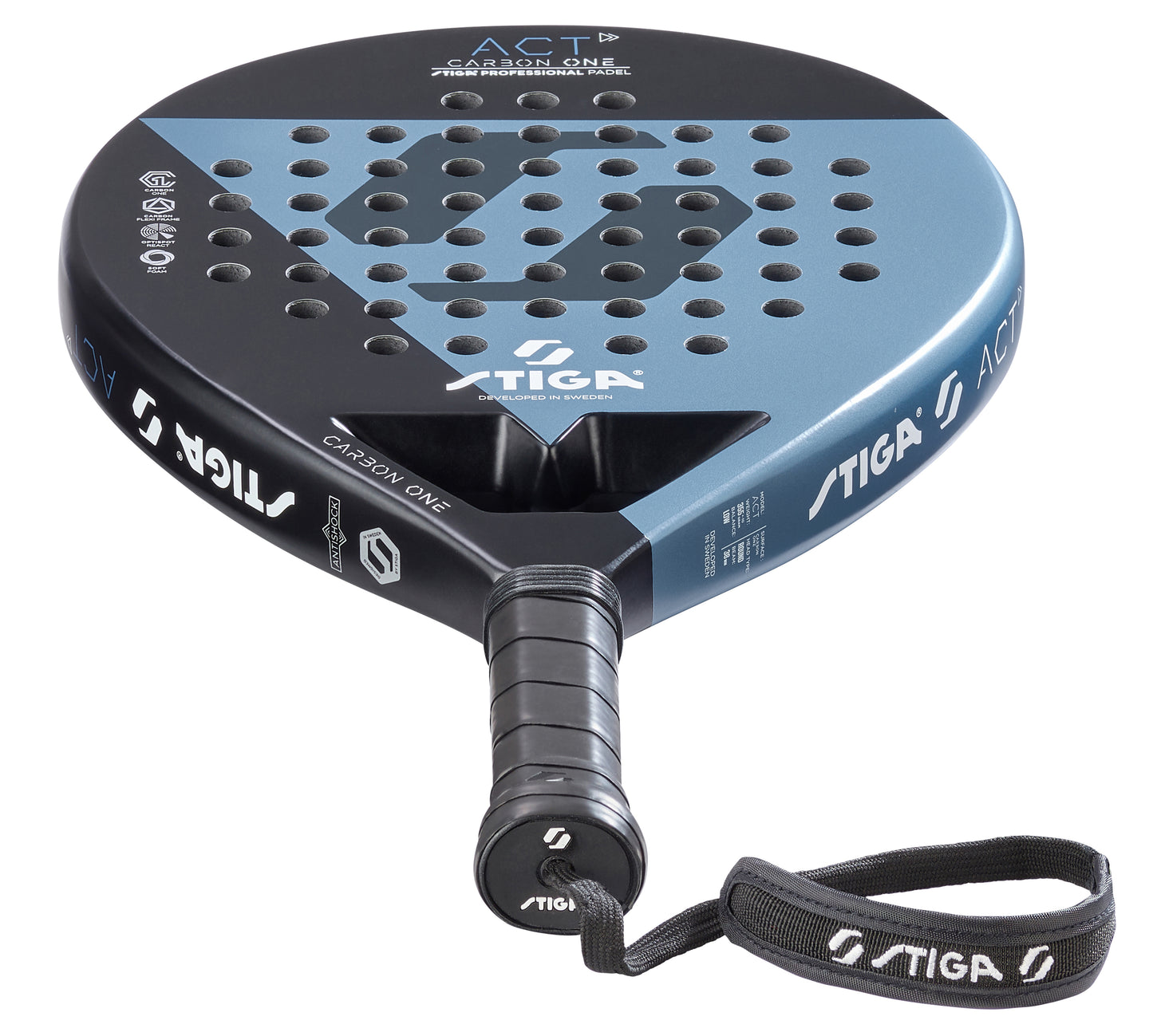 Padel tennis racket Stiga Racket ACT Black/Blue (2202-0916-01)
