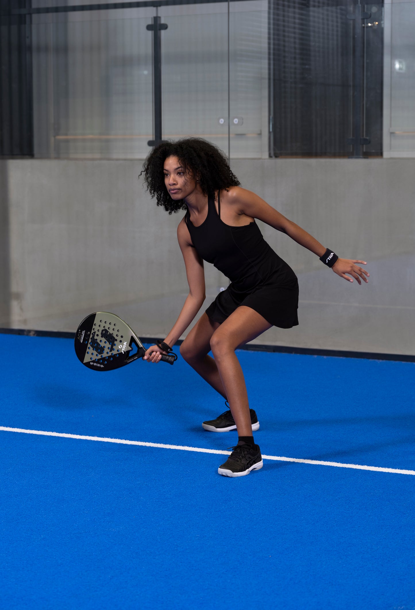 Padel tennis racket Stiga Racket ACT Black/Olive Green (2202-0919-01)