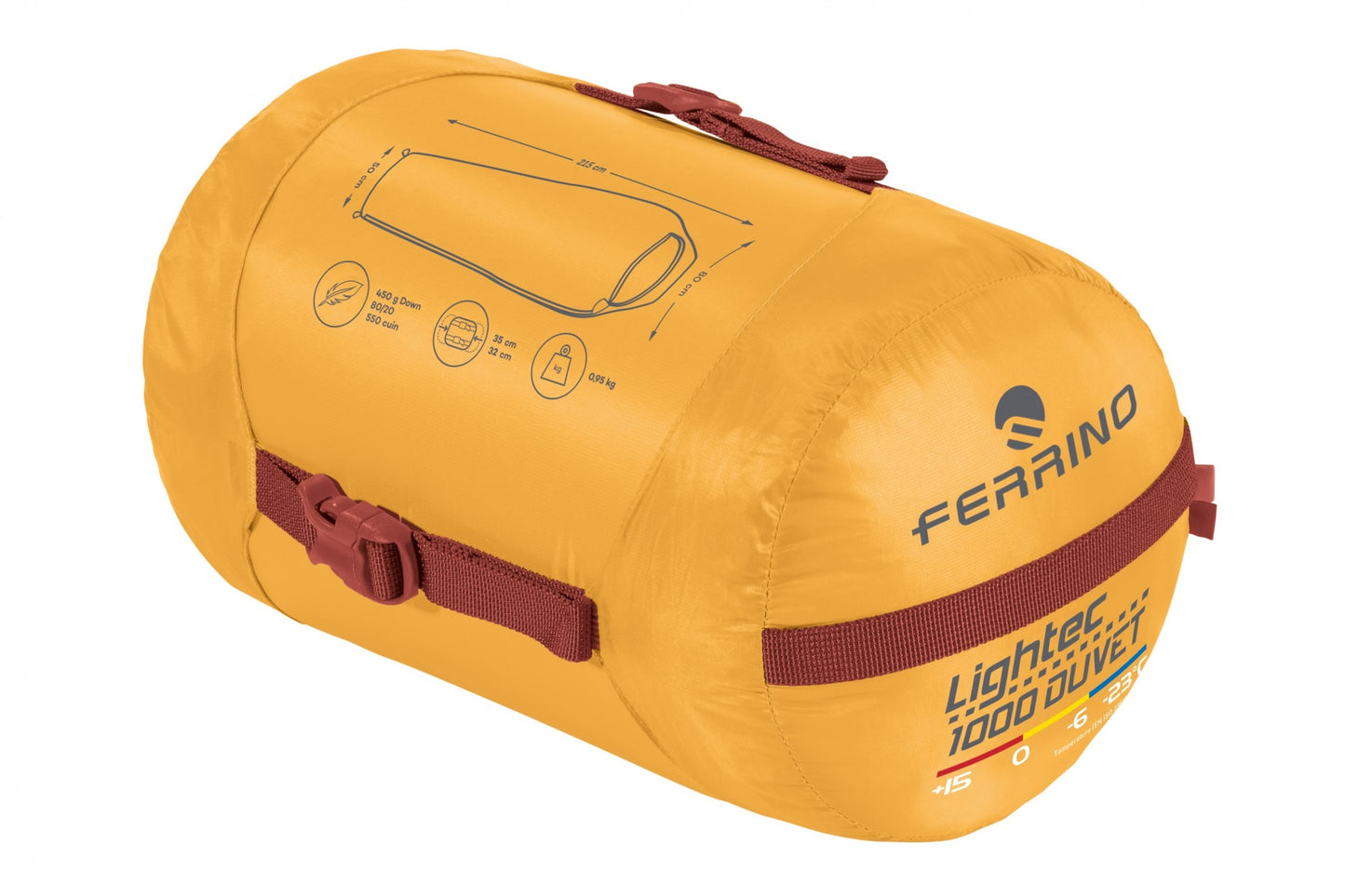 Спальний мішок Ferrino Lightec 1000 Duvet RDS Down -6°C Yellow (86702NGG)